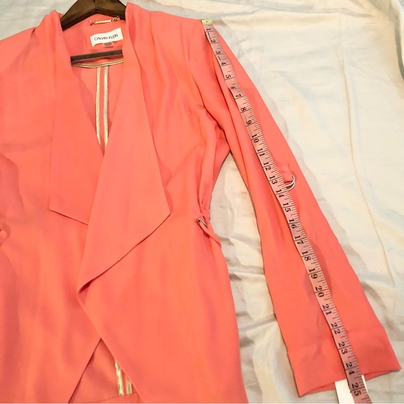 Calvin Klein Open Front Jacket Porcelain Rose - Picture 10 of 10